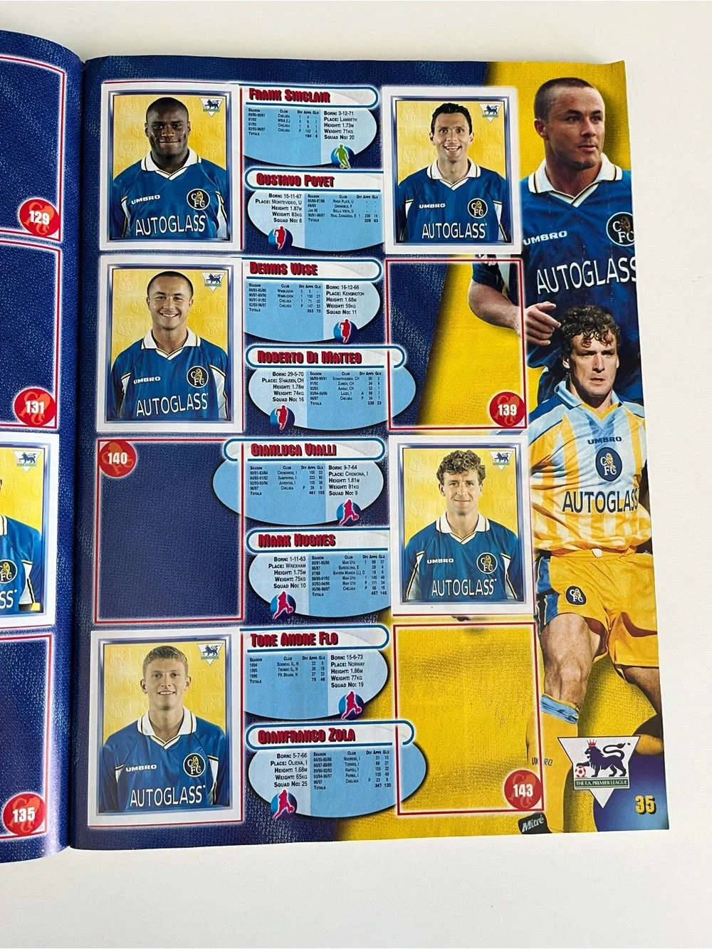 Merlin English Premier League 1998 Sticker Book #2 Soccer Football Topps Panini